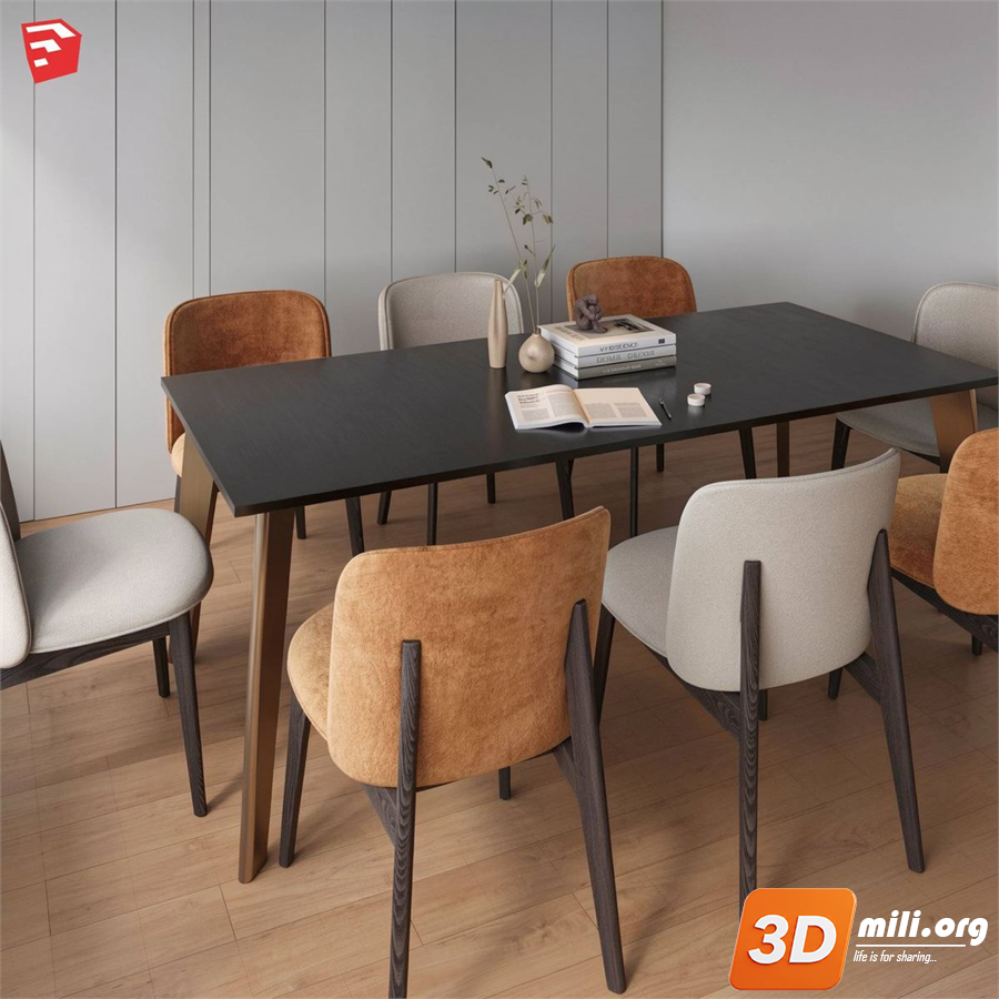 Dining Table Set Skp Files